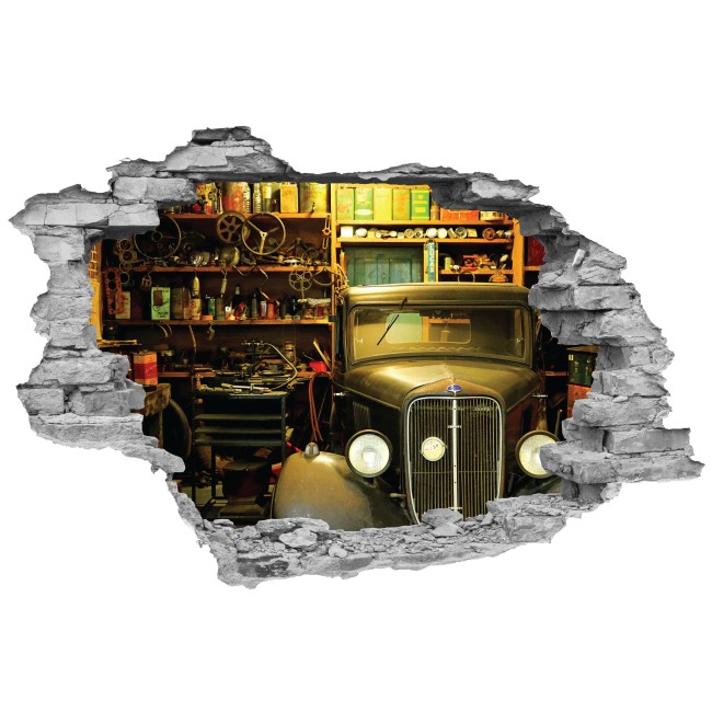 Garázs - 3D hatású matrica