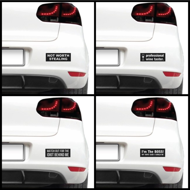 Autós matrica - Vicces szövegek (csomag)