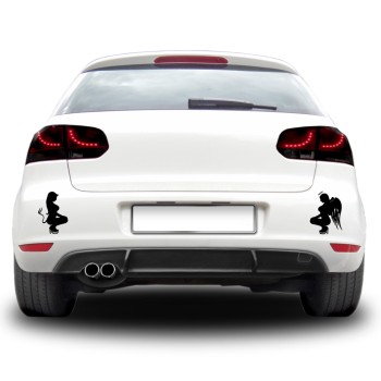 Autós matrica - Ördög vs. Angyal