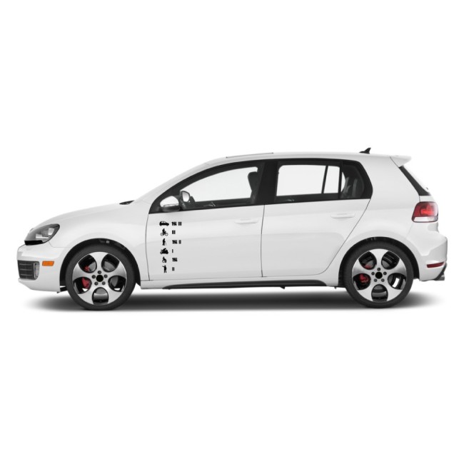 Autós matrica - Fekete lista