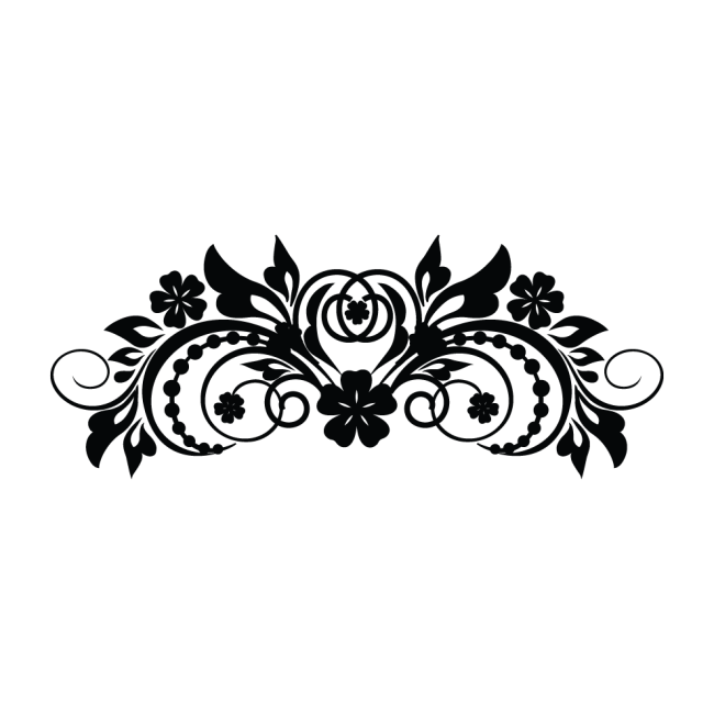 Autós matrica - Szimmetrikus virág