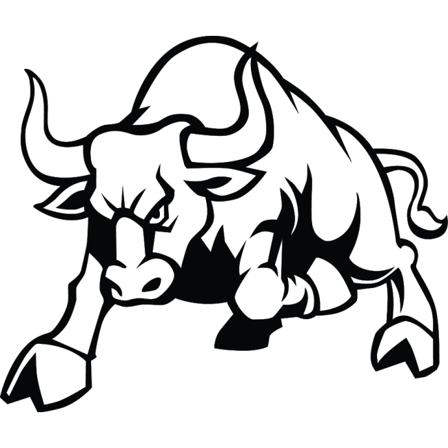 Autós matrica - Dühös bika