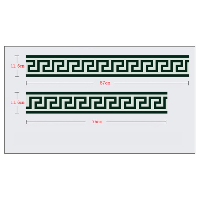 Görög motívum - Zöld - Bordűr matrica