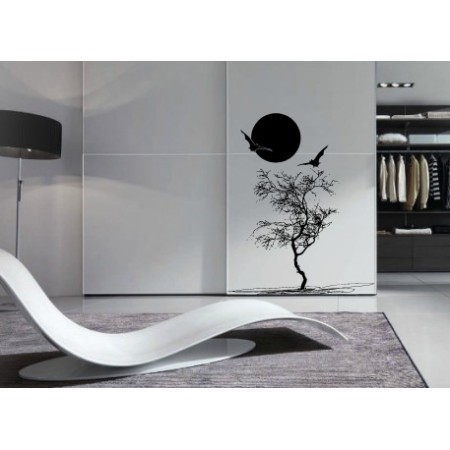 Hold és denevér - Falmatrica / Faltetoválás -