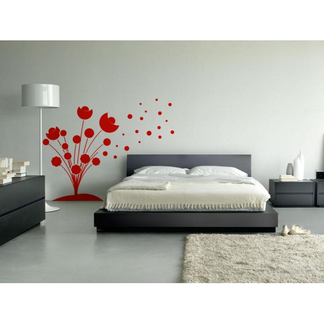 Tulipán csokor - Falmatrica / Faltetoválás