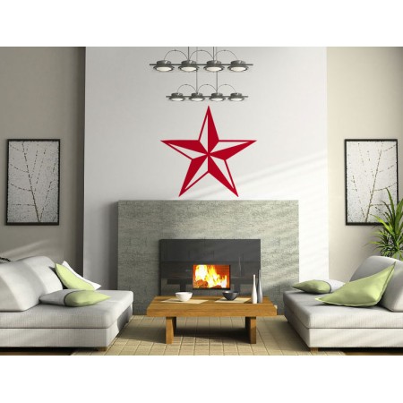 Ötágú csillag - Falmatrica / Faltetoválás