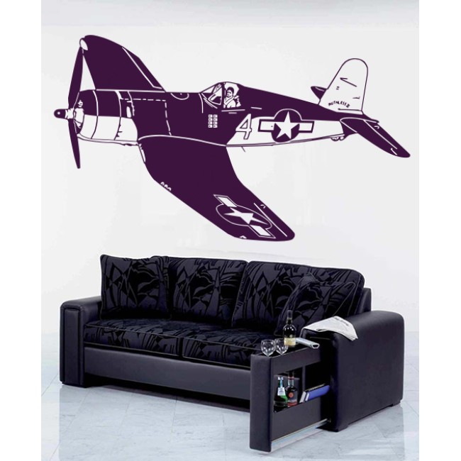 II. Világháborús vadászrepülő - Falmatrica / Faltetoválás
