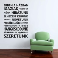 Ebben a házban - Falmatrica / Faltetoválás -