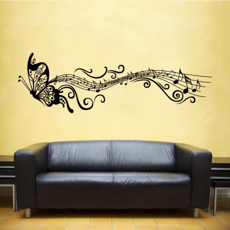 Zenés pillangó - Falmatrica / Faltetoválás