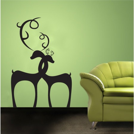 Szerelmes szarvaspár - Falmatrica / Faltetoválás