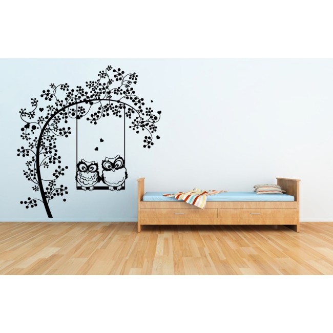 Szerelmes baglyok - Falmatrica / Faltetoválás