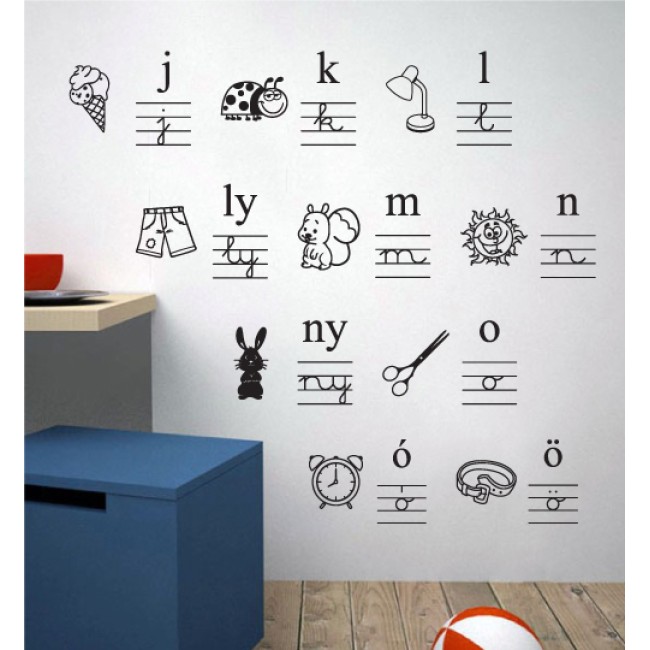 Iskolai abc - Falmatrica / Faltetoválás