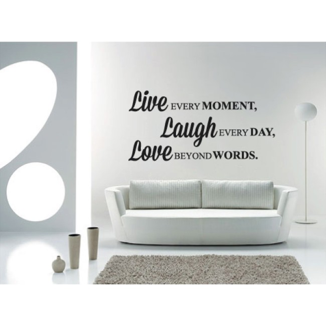 Élj, nevess, szeress - Falmatrica / Faltetoválás