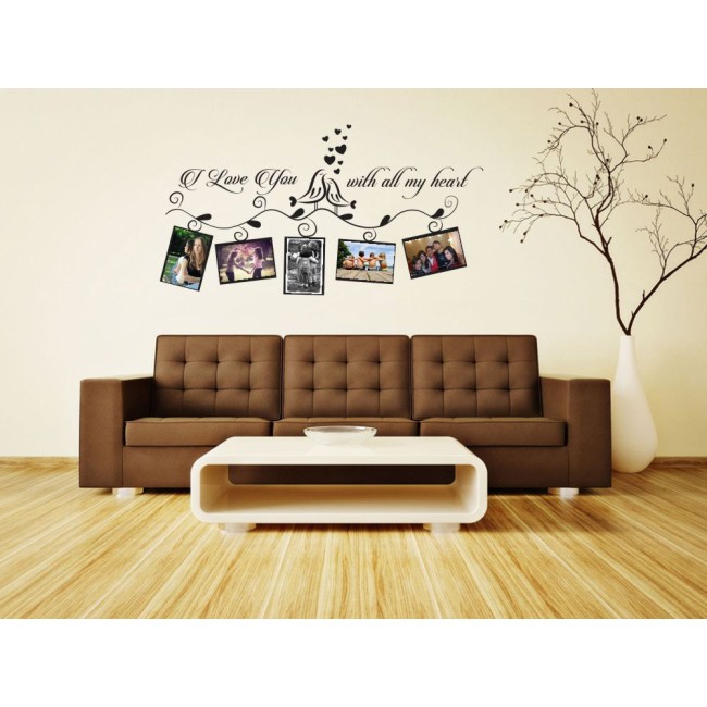 Szerelmes madarak – Fotó keretek - Falmatrica / Faltetoválás