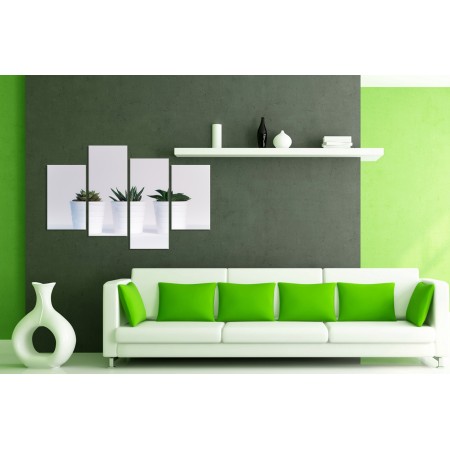 Többrészes vászonkép - Cserepes növények