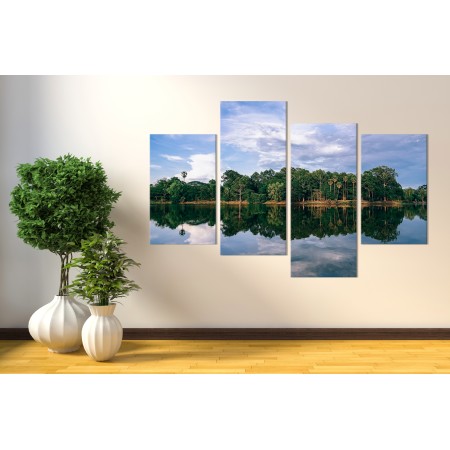 Többrészes vászonkép - A tó tükrén