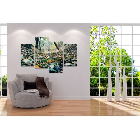 Többrészes vászonkép - Levél szőnyeg