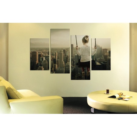 Többrészes vászonkép - A város fölött