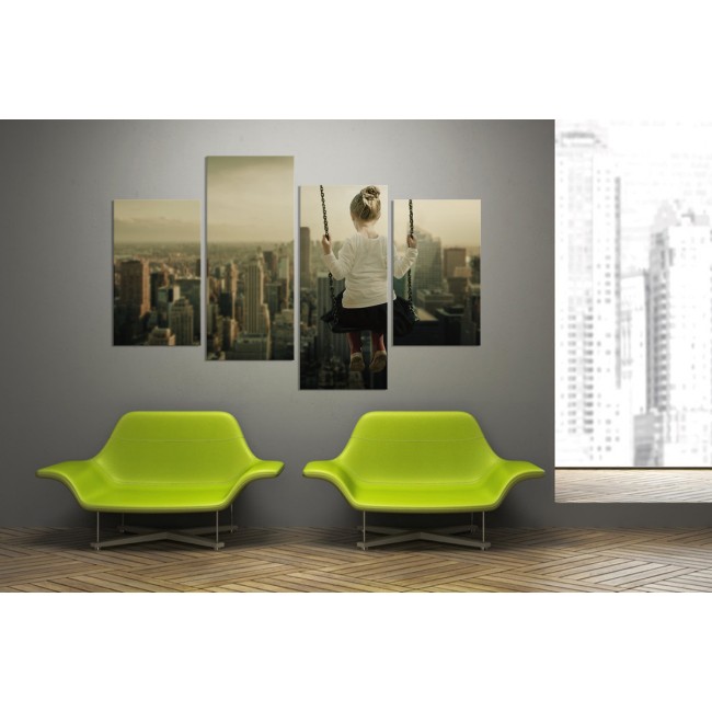 Többrészes vászonkép - A város fölött