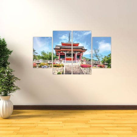 Többrészes vászonkép - Japán templom
