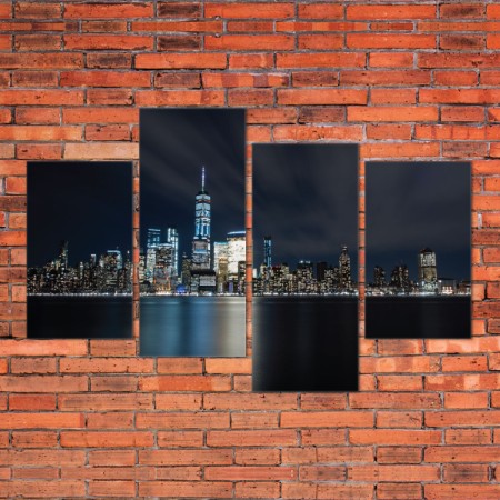 Többrészes vászonkép - Manhattan fényei