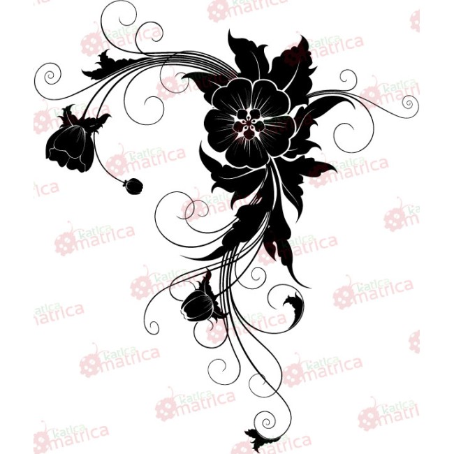 Hawaii virág - Falmatrica / Faltetoválás -