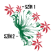 Virágminta - MultiColor - Falmatrica / Faltetoválás