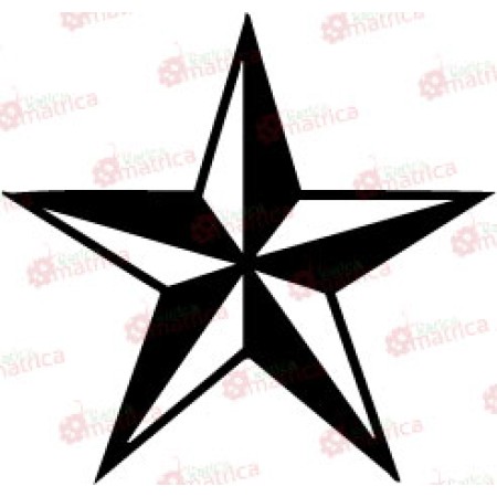 Ötágú csillag - Falmatrica / Faltetoválás