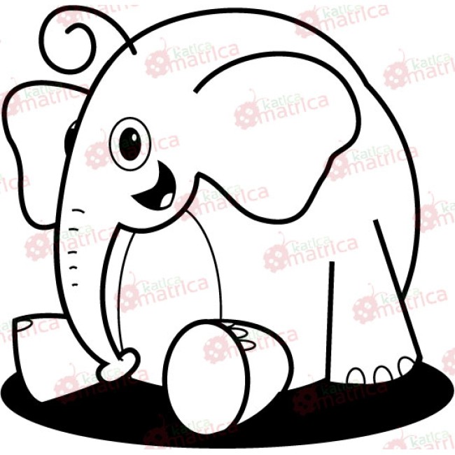 Vidám elefánt - Falmatrica / Faltetoválás