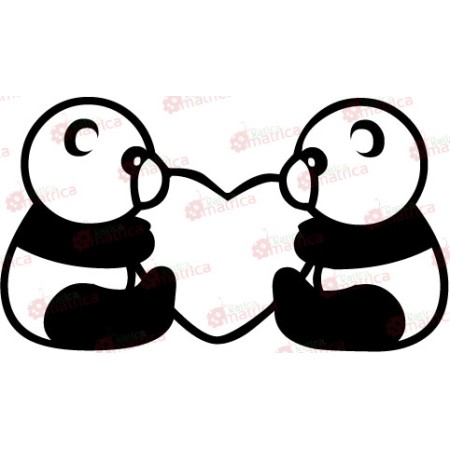 Panni és Péter - Panda Macik - Falmatrica / Faltetoválás