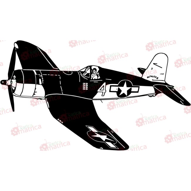 II. Világháborús vadászrepülő - Falmatrica / Faltetoválás