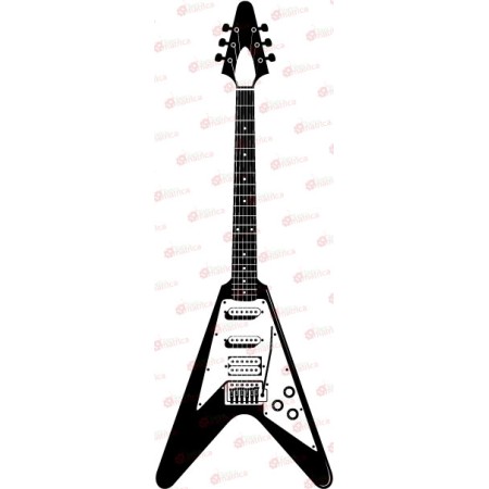 Rock gitár a nyolcvanas évekből - Falmatrica / Faltetoválás