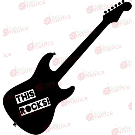 Rock gitár - Falmatrica / Faltetoválás