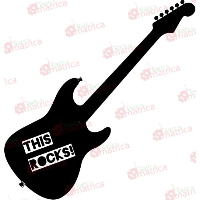Rock gitár - Falmatrica / Faltetoválás