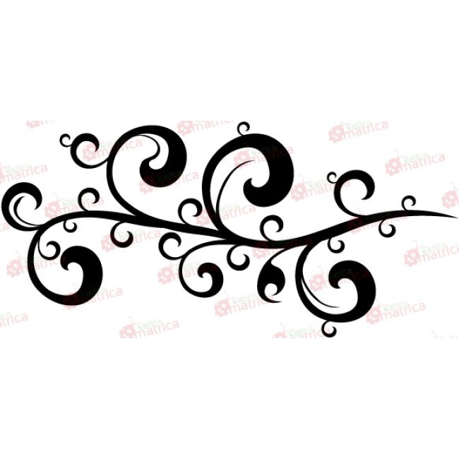 Nonfiguratív virágminta - Falmatrica / Faltetoválás