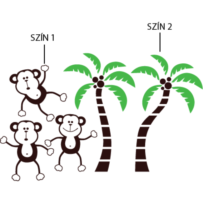 Majomparádé - MultiColor - Falmatrica / Faltetoválás