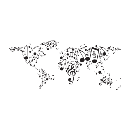 Zene a világnak! - Falmatrica / Faltetoválás