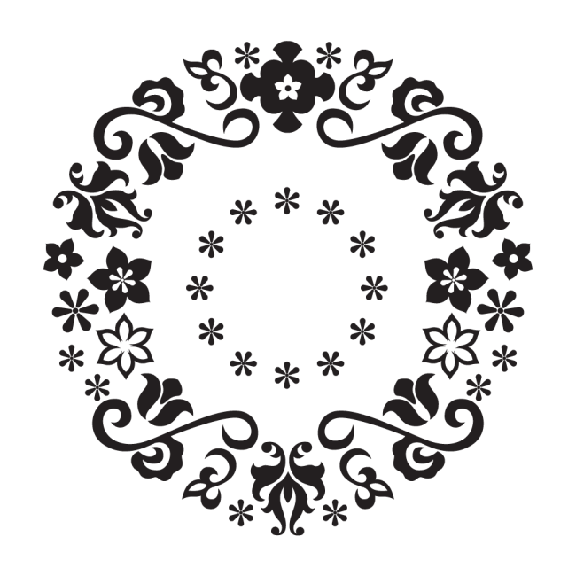 Virágmotívumos óra