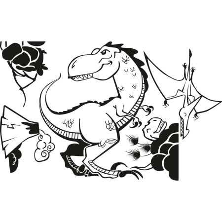 Dínó világ - Falmatrica / Faltetoválás