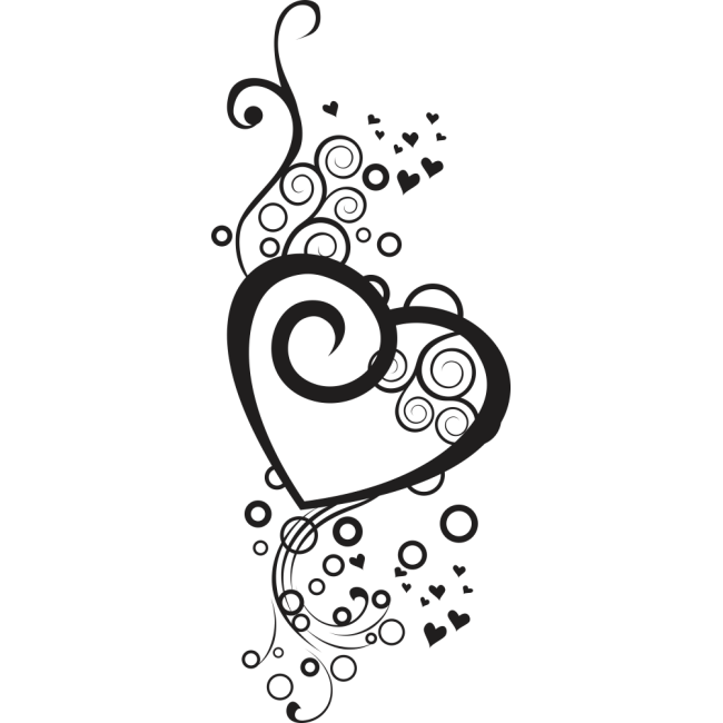 Virágzó szerelem - Falmatrica / Faltetoválás