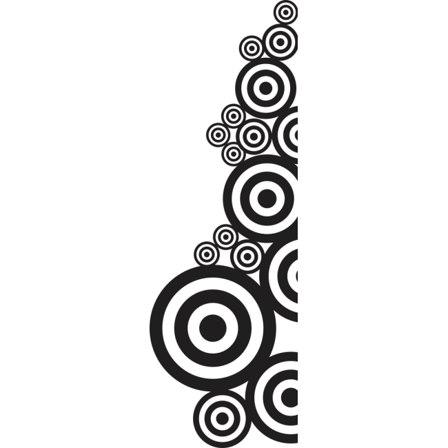 Absztrakt körök - Falmatrica / Faltetoválás