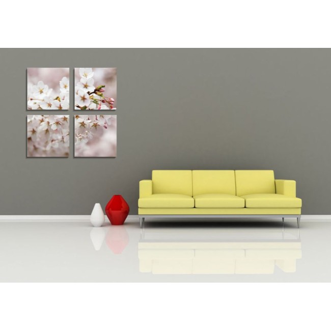 Többrészes vászonkép - Cseresznyevirág