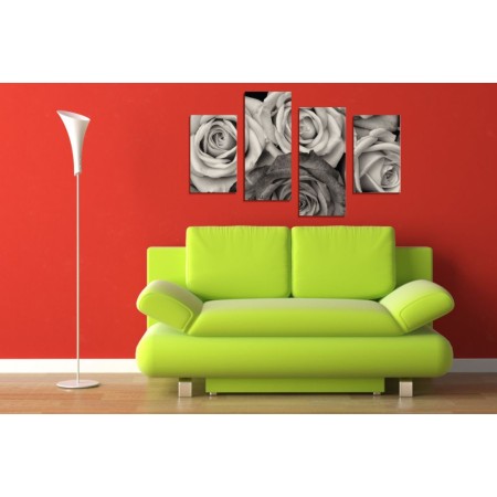 Többrészes vászonkép - Rózsa csokor
