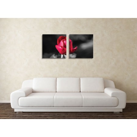 Többrészes vászonkép - Rózsabimbó