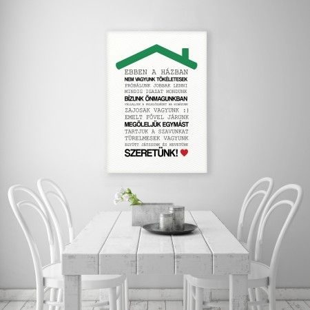 Ebben a házban - 50x65 cm - Vászonkép