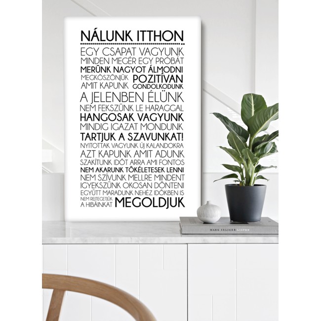 Nálunk itthon - 50x75 cm - Vászonkép