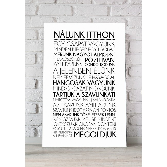 Nálunk itthon - 50x75 cm - Vászonkép