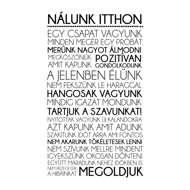 Nálunk itthon - 50x75 cm - Vászonkép