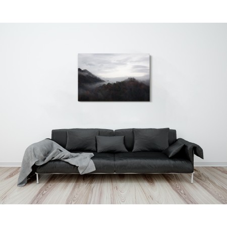 Hajnali erdő - 75x50 - Vászonkép