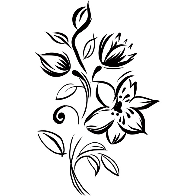 Bimbózó virág - Falmatrica / Faltetoválás